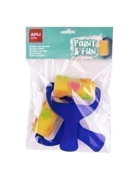 RODILLO de ESPONJA APLI para PINTURA BOLSA DE 2