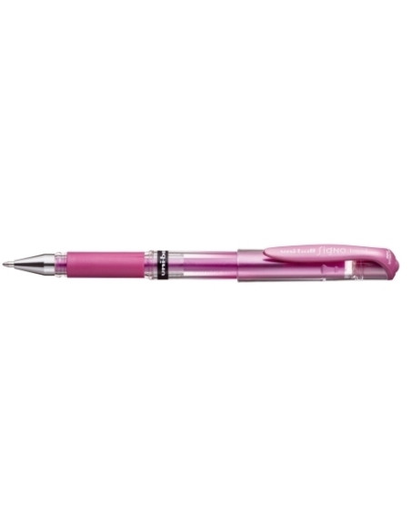 ROLLER GEL UNI-BALL SIGNO BROAD 10 UM-153 ROSA METALICO