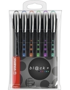 ROLLER TLIQ STABILO BLCK SURTIDO BLISTER DE 6