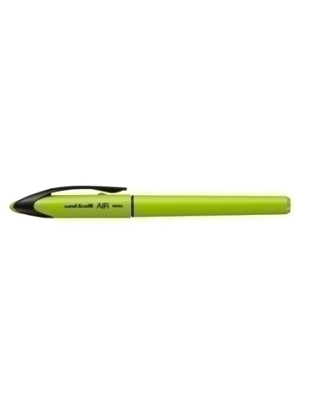ROLLER TLIQ UNI-BALL AIR MICRO 05 FASHION CUERPO VERDE LIMA TINTA AZUL