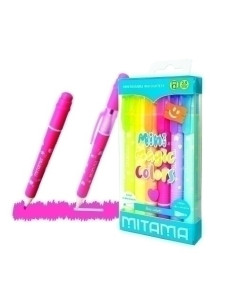 ROTUL MITAMA DOBLE PUNTA BORRABLES NEON&PASTEL ESTUCHE de 6