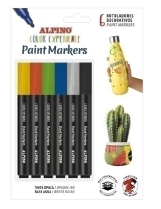 ROTULALPINO PAINT MARKER BLISTER de 6 COLORES BASICOS