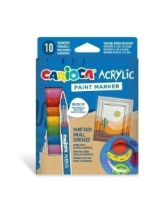 ROTULADOR ACRILICO CARIOCA PAINT MARKER CAJA de 10