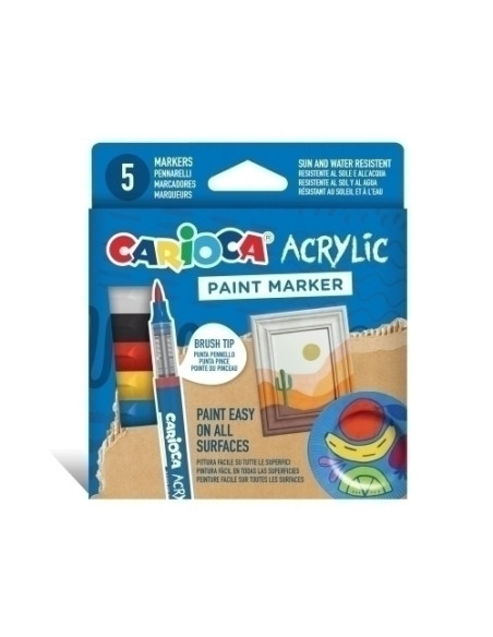 ROTULADOR ACRILICO CARIOCA PAINT MARKER CAJA de 5
