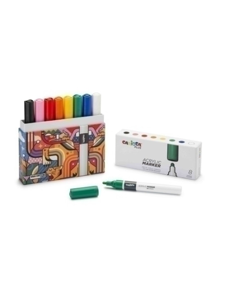 ROTULADOR ACRILICO CARIOCA PLUS PREMIUM CAJA de 8