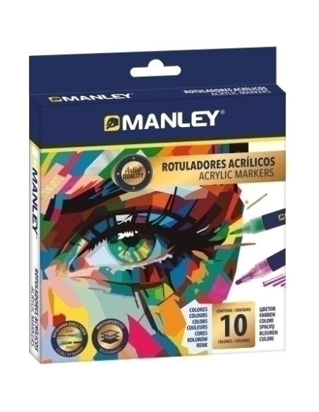 ROTULADOR ACRILICO MANLEY CAJA de 10