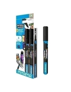 ROTULADOR ACRILICO MITAMA 25mm NEGRO PACK de 2