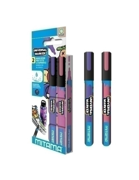 ROTULADOR ACRILICO MITAMA 25mm VIOLETA Y ROSA PACK de 2