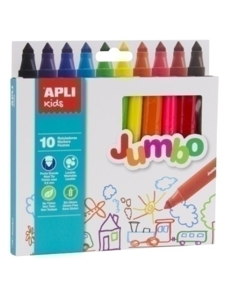 ROTULADOR APLI JUMBO   ESTUCHE de 10