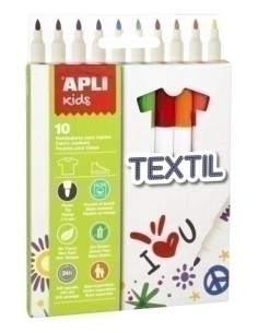 ROTULADOR APLI TEXTIL ESTUCHE de 10