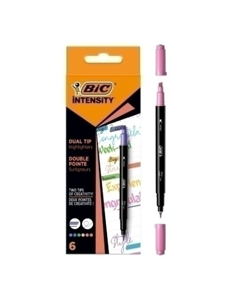 ROTULADOR BIC INTENSITY HIGHLIGHTER BLISTER DE 6