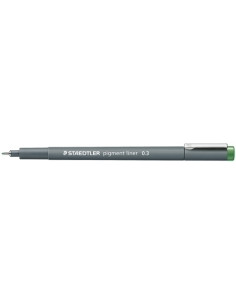 ROTULADOR CALIBRADO STAEDTLER 308 PIGMENT LINER 03 mm VERDE