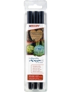 ROTULADOR CALIGRAFICO EDDING 1255  NEGRO BOLSA DE 3