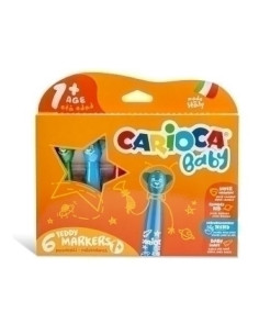 ROTULADOR CARIOCA BABY TEDDY MARKER ESTUCHE de 6