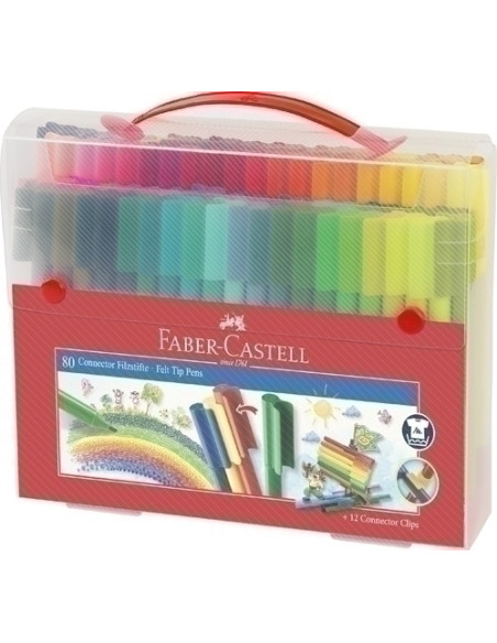 ROTULADOR FABER CASTELL CONNECTOR MALETIN DE 80