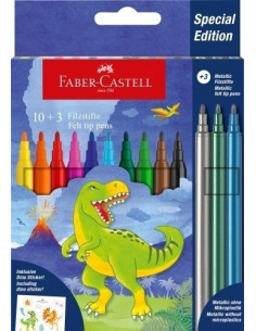ROTULADOR FABER-CASTELL DINOSAURIOS ESTUCHE de 103