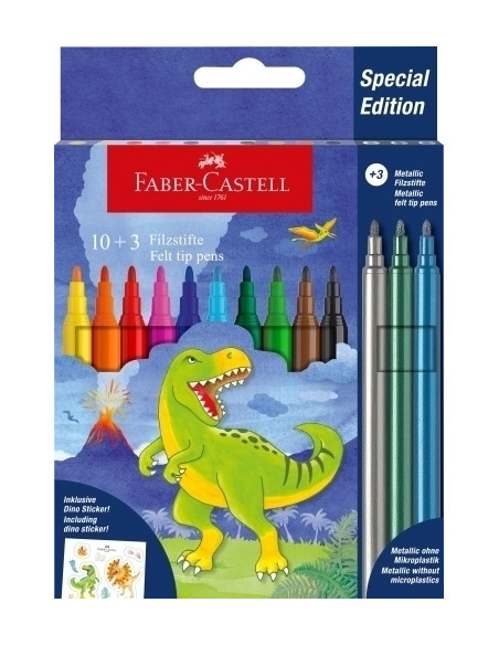 ROTULADOR FABER-CASTELL DINOSAURIOS ESTUCHE de 103