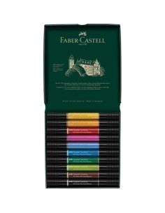 ROTULADOR FABER-CASTELL PITT ARTIST PENS DOBLE PUNTA PINCEL CAJA DE 10
