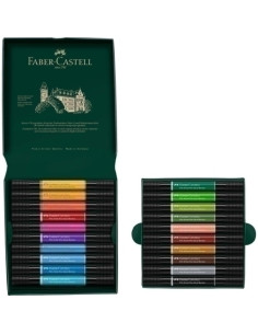 ROTULADOR FABER-CASTELL PITT ARTIST PENS DOBLE PUNTA PINCEL CAJA DE 20