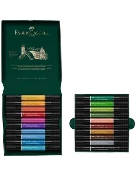 ROTULADOR FABER-CASTELL PITT ARTIST PENS DOBLE PUNTA PINCEL CAJA DE 20
