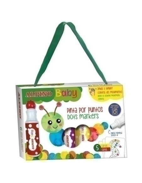 ROTULADOR FIBRA ALPINO BABY DOT MARKER CAJA DE 6