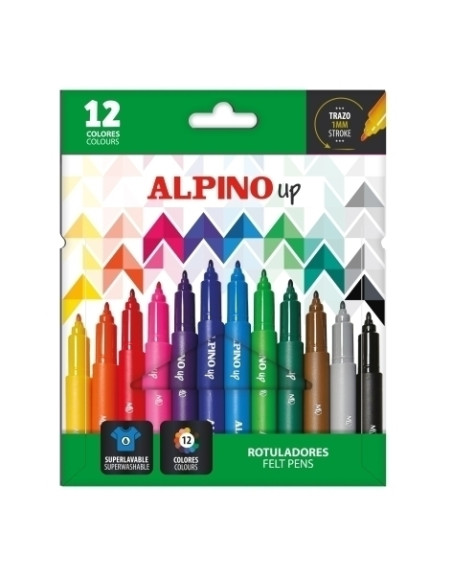 ROTULADOR FIBRA ALPINO UP 1mm  ESTUCHE de 12