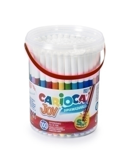 ROTULADOR FIBRA CARIOCA JOY SUPERLAVABLE BOTE de 100