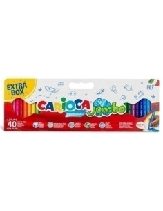 ROTULADOR FIBRA CARIOCA JUMBO CAJA de 40