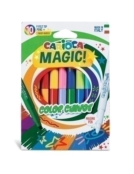 ROTULADOR FIBRA CARIOCA JUMBO CAMBIACOLOR de 10