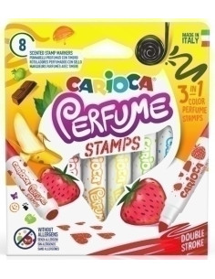 ROTULADOR FIBRA CARIOCA PERFUME STAMPS CAJA de 8