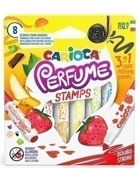 ROTULADOR FIBRA CARIOCA PERFUME STAMPS CAJA de 8