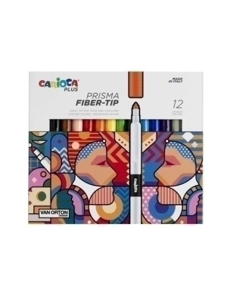 ROTULADOR FIBRA CARIOCA PLUS CAJA de 12