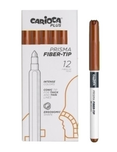 ROTULADOR FIBRA CARIOCA PLUS CAJA de 12 MARRON