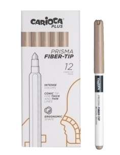 ROTULADOR FIBRA CARIOCA PLUS CAJA de 12 MARRON CLARO