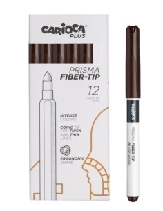 ROTULADOR FIBRA CARIOCA PLUS CAJA de 12 MARRON TIERRA