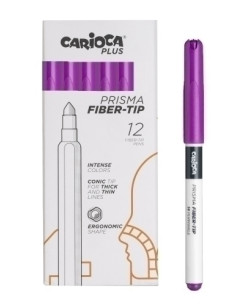 ROTULADOR FIBRA CARIOCA PLUS CAJA de 12 PERVINCA