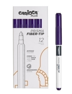 ROTULADOR FIBRA CARIOCA PLUS CAJA de 12 VIOLETA