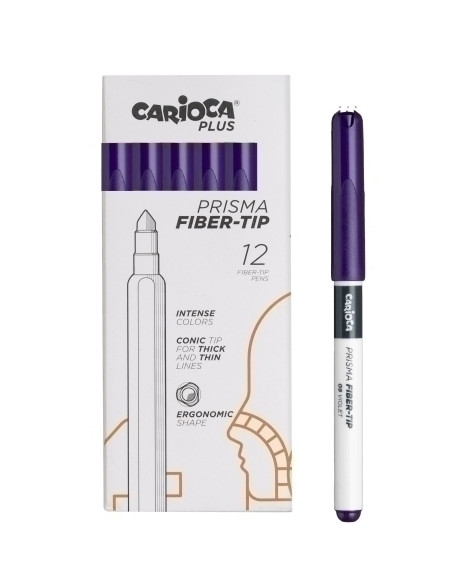 ROTULADOR FIBRA CARIOCA PLUS CAJA de 12 VIOLETA