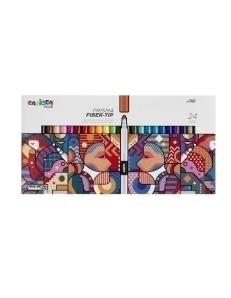 ROTULADOR FIBRA CARIOCA PLUS CAJA de 24