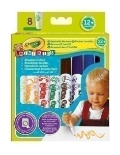 ROTULADOR FIBRA CRAYOLA LAVABLE MINI KIDS CAJA de  8