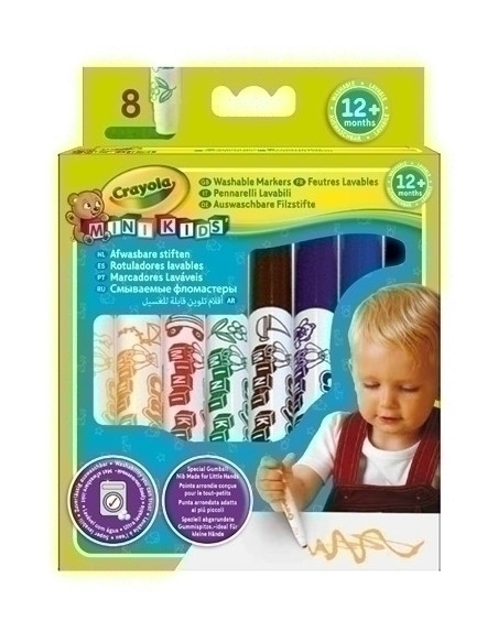 ROTULADOR FIBRA CRAYOLA LAVABLE MINI KIDS CAJA de  8