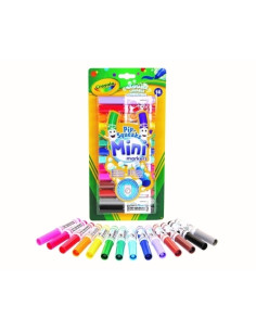 ROTULADOR FIBRA CRAYOLA LAVABLE MINI PIP-SQUEAKS CAJA de 14