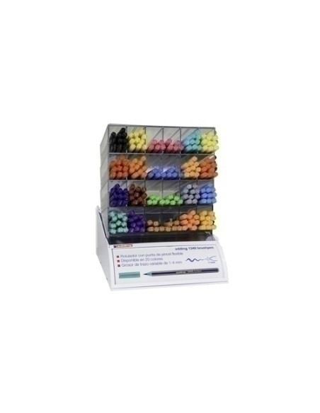 ROTULADOR FIBRA EDDING 1340 BRUSHPEN EXPOSITOR DE 200