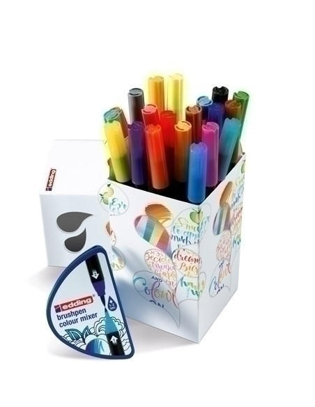 ROTULADOR FIBRA EDDING 1340 BRUSHPEN HAPPY BOX DE 20