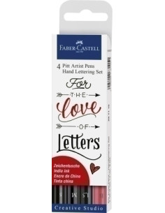ROTULADOR FIBRA FABER-CASTELL PITT HAND LETTERING BOLSA DE 4
