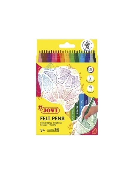 ROTULADOR FIBRA JOVI FELT PEN ESTUCHE de 24