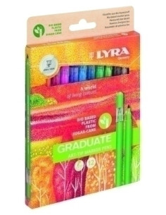 ROTULADOR FIBRA LYRA GRADUATE ART TIP ESTUCHE de 12