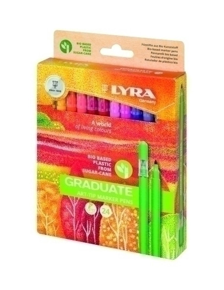 ROTULADOR FIBRA LYRA GRADUATE ART TIP ESTUCHE de 24