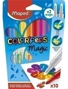 ROTULADOR FIBRA MAPED COLOR´PEPS MAGIC ESTUCHE de 10