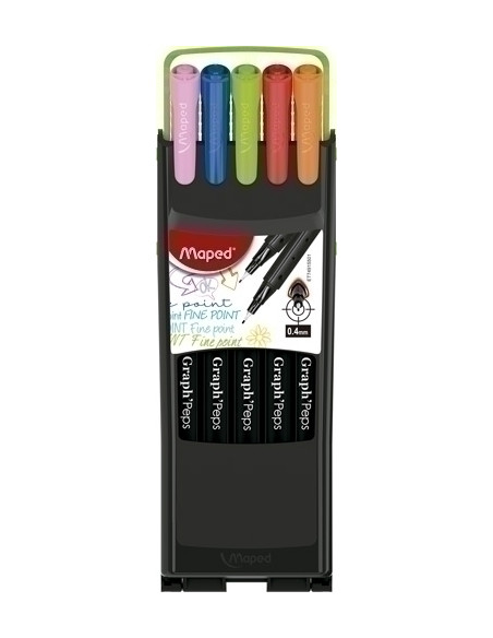 ROTULADOR FIBRA MAPED GRAPH PEPS COMPACT ESTUCHE de 10